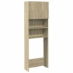 Armario de lavadora madera color roble sonoma 64x25,5x190 cm