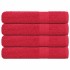 Toallas 4 uds rojo 100x200 cm 360 gsm 100%
