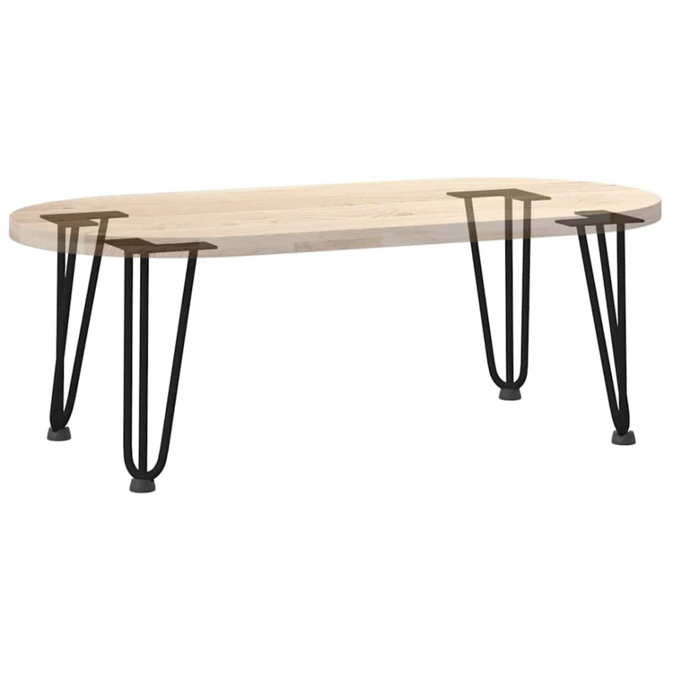 Patas de mesa tipo horquilla 4 uds acero macizo negro 30
