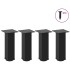 Patas para mesa de centro 4 uds acero negro 30-32