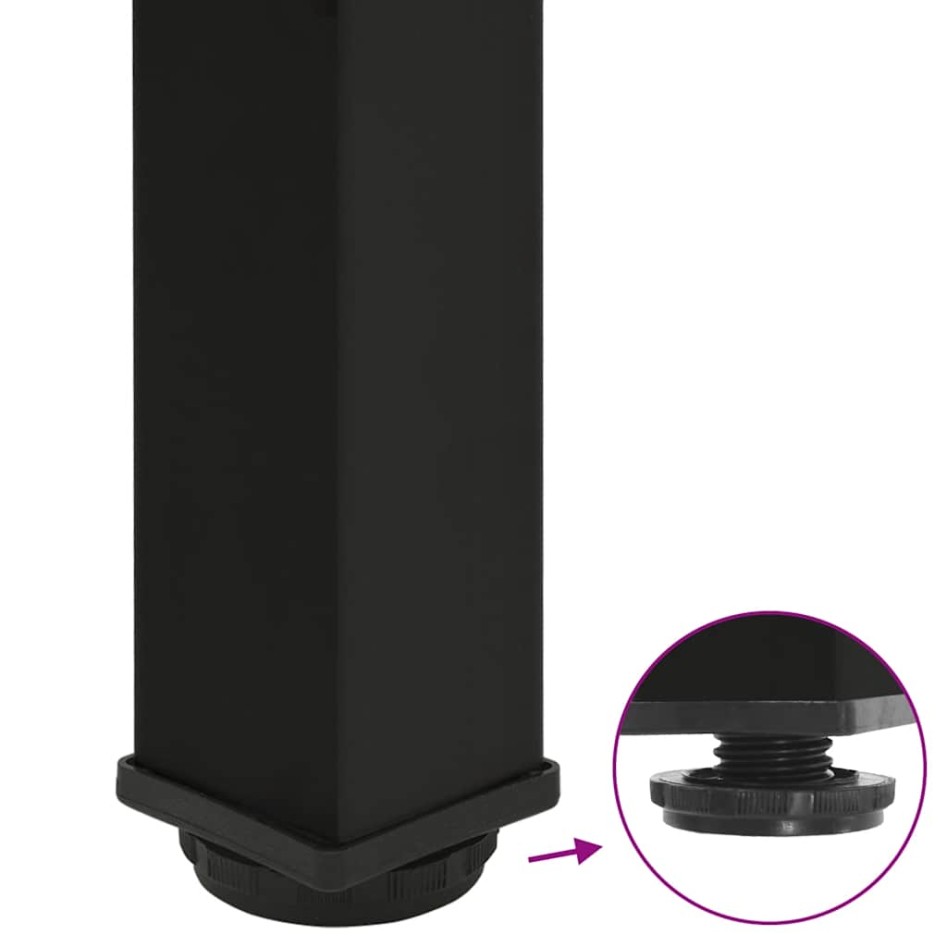 Patas para mesa de centro 4 uds acero negro 30-32