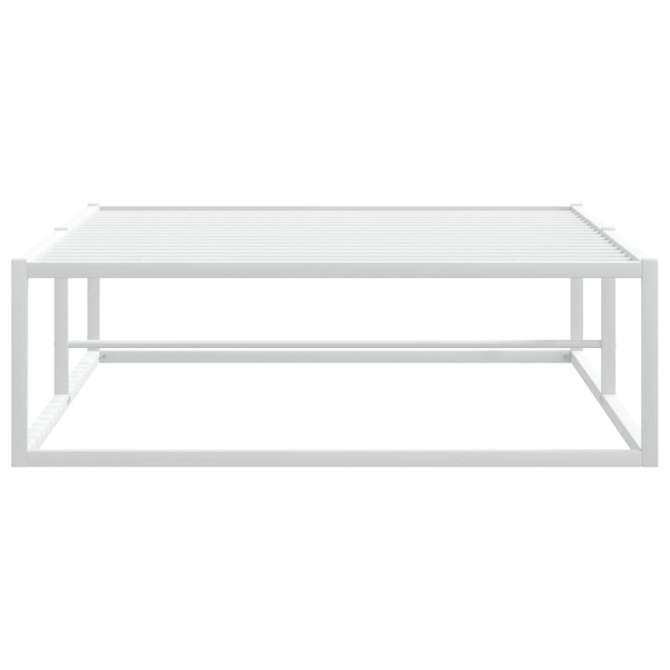 Estructura de cama sin colchón de metal blanco 100x200
