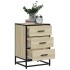 Mesita noche madera ingeniería roble sonoma 40x34,5x60cm