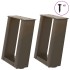 Patas de mesa centro forma U 2uds acero natural 30x(30-31)