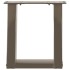 Patas de mesa centro forma U 2uds acero natural 30x(30-31)