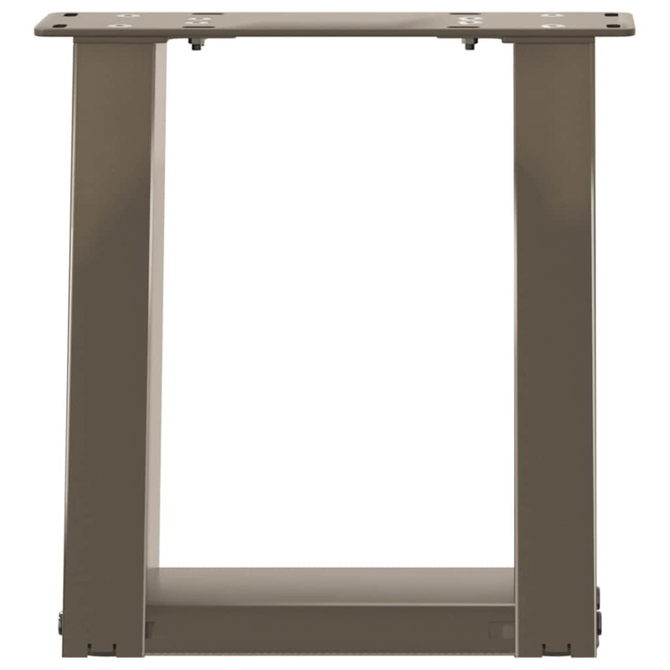 Patas de mesa centro forma U 2uds acero natural 30x(30-31)