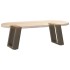 Patas de mesa centro forma U 2uds acero natural 30x(30-31)