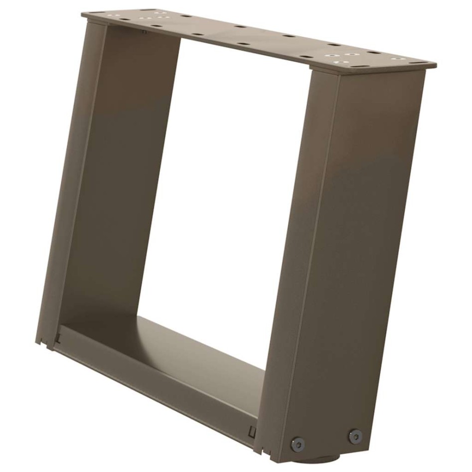 Patas de mesa centro forma U 2uds acero natural 50x(30-31)