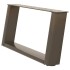 Patas de mesa centro forma U 2uds acero natural 60x(30-31)