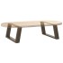 Patas de mesa centro forma U 2uds acero natural 60x(30-31)