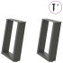 Patas para mesa de centro en forma de U 2 uds antracita