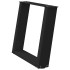 Patas de mesa de centro forma U 2uds acero negro 50x(42-43)