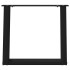 Patas de mesa de centro forma U 2uds acero negro 50x(42-43)