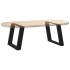 Patas de mesa de centro forma U 2uds acero negro 50x(42-43)