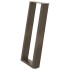 Patas mesa consola forma U 2 uds acero natural 28x(72-73)