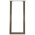 Patas mesa consola forma U 2 uds acero natural 28x(72-73)