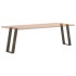 Patas mesa consola forma U 2 uds acero natural 28x(72-73)