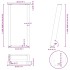 Patas mesa consola forma U 2 uds acero natural 28x(72-73)