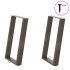 Patas para mesa comedor forma U 2uds acero natural