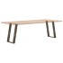 Patas para mesa comedor forma U 2uds acero natural