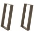 Patas para mesa comedor forma U 2uds acero natural