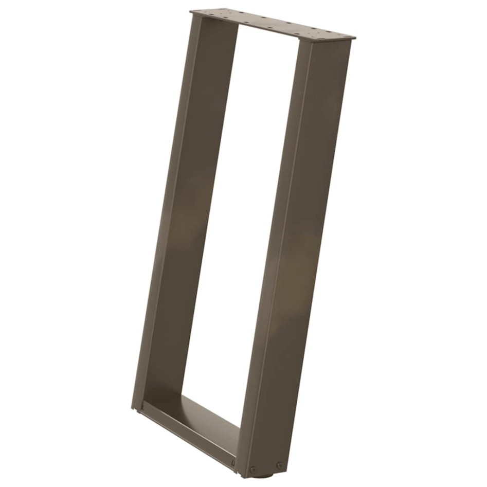 Patas para mesa comedor forma U 2uds acero natural