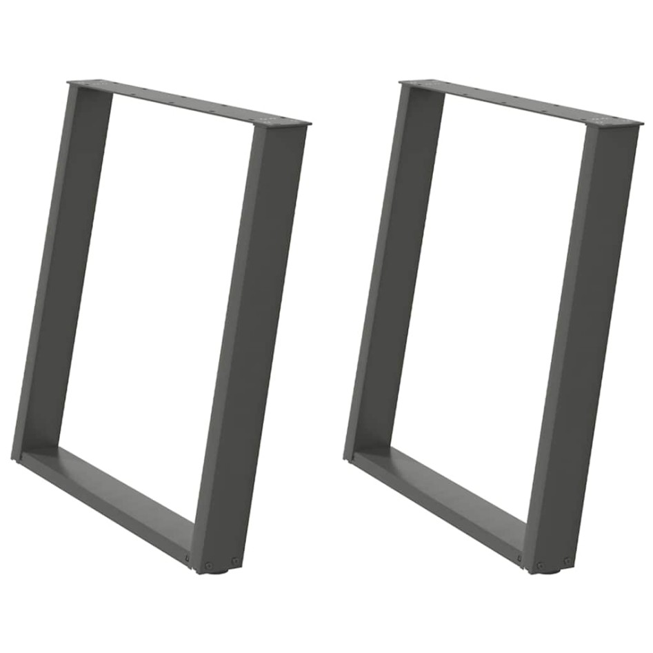 Patas para mesa comedor forma U 2uds antracita 80x(72-73)