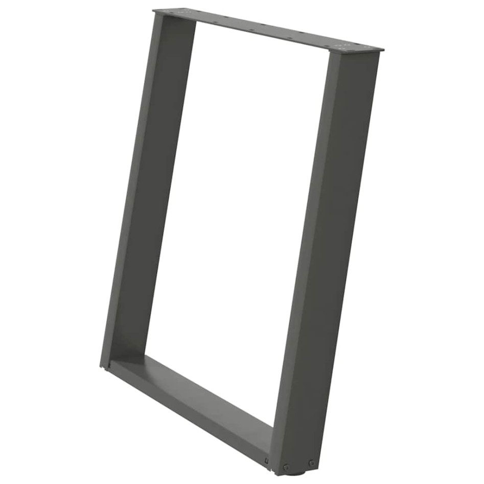 Patas para mesa comedor forma U 2uds antracita 80x(72-73)