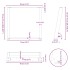 Patas para mesa comedor forma U 2uds antracita 80x(72-73)