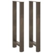 Patas para mesa de centro de acero natural 2 uds 50x(100-101)cm