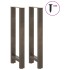 Patas para mesa de centro de acero natural 2 uds