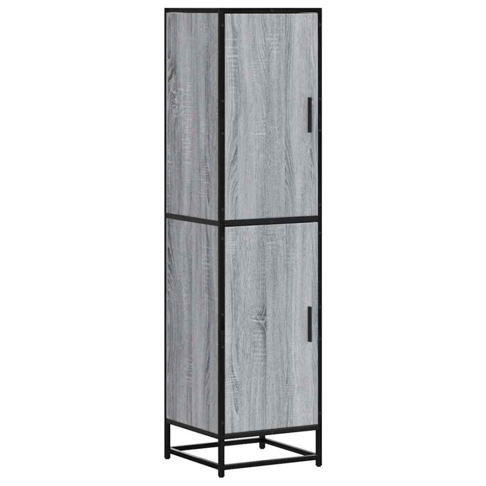 Aparador alto madera ingeniería metal gris sonoma 35,5x35x13