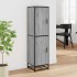 Aparador alto madera ingeniería metal gris sonoma 35,5x35x13