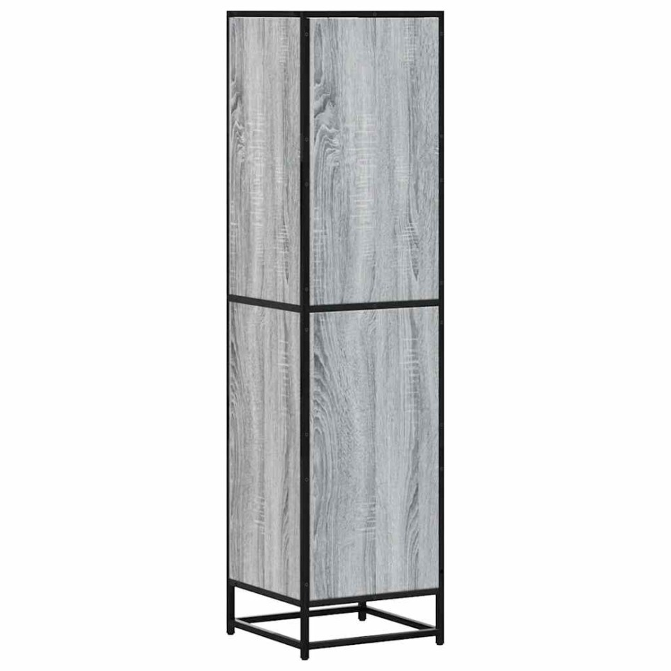 Aparador alto madera ingeniería metal gris sonoma 35,5x35x13