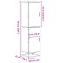 Aparador alto madera ingeniería metal gris sonoma 35,5x35x13