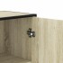 Aparador alto madera de ingeniería y metal 35,5x35x139