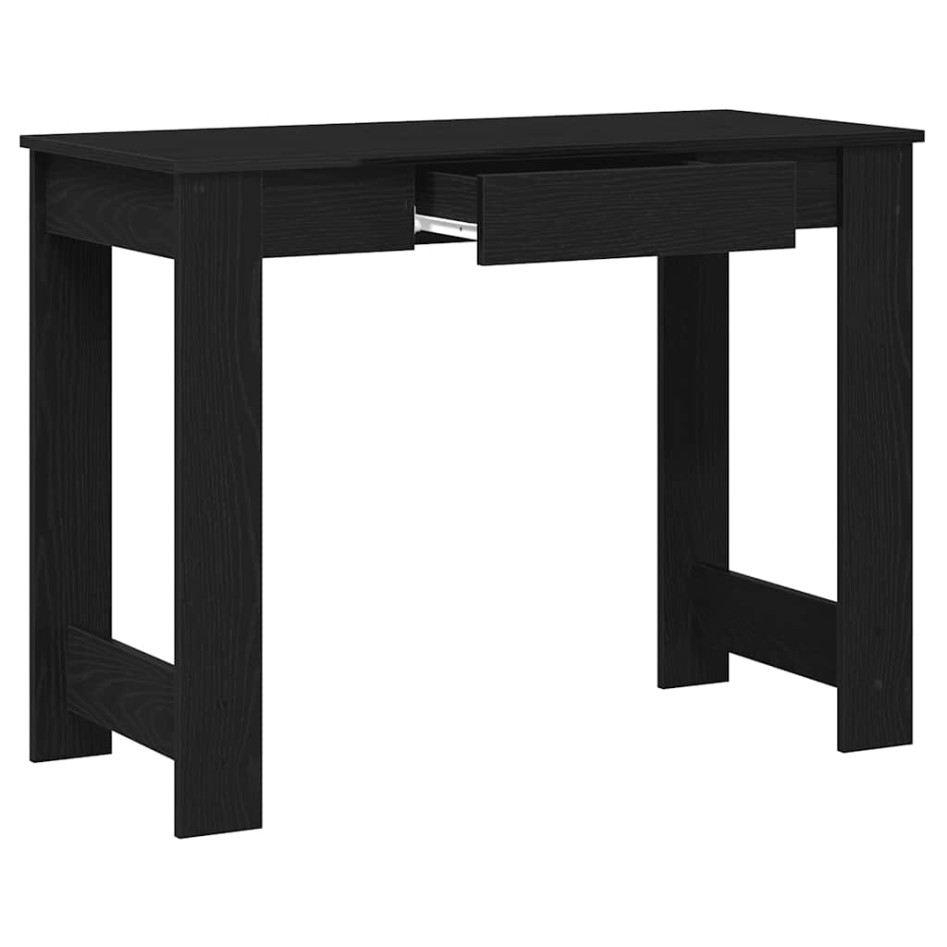 Escritorio de madera contrachapada negro 100x45x75