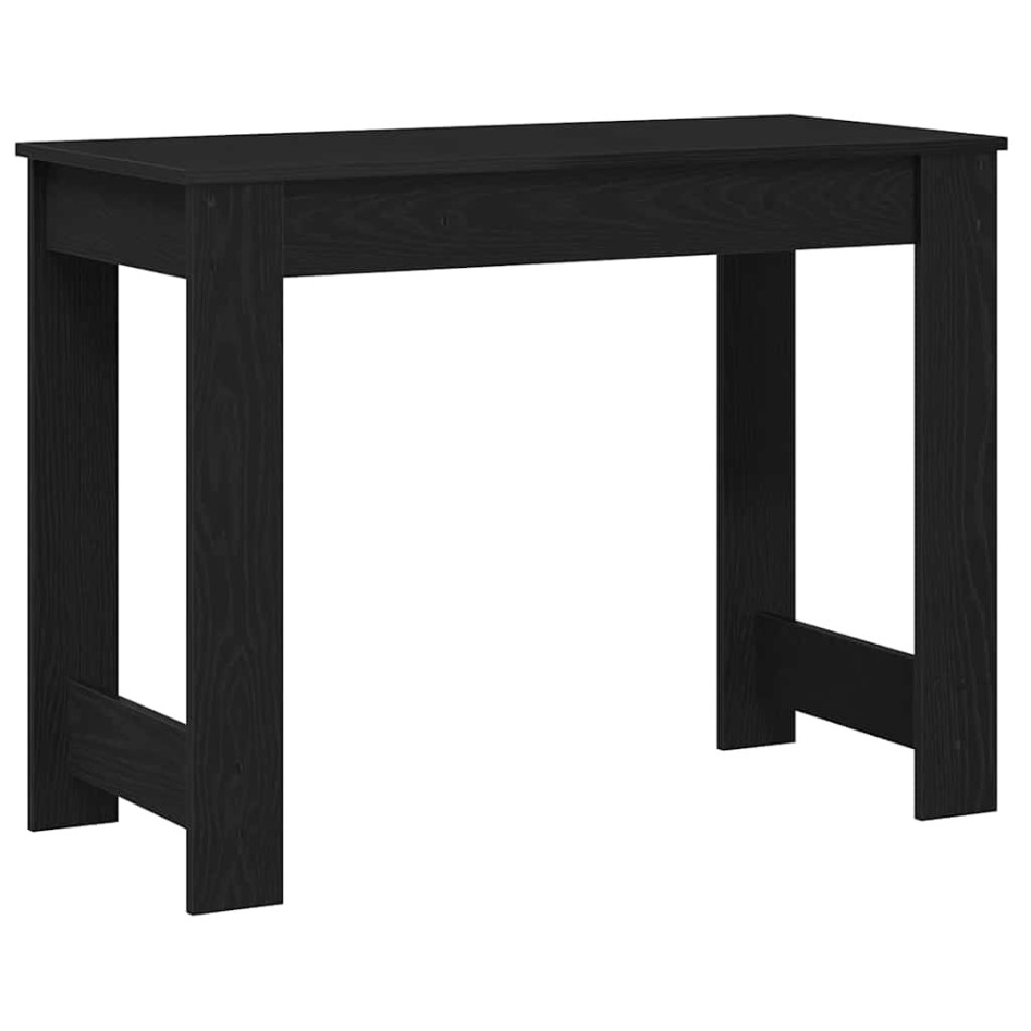 Escritorio de madera contrachapada negro 100x45x75