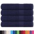Toallas de sauna 4uds 100% algodón azul marino 80x200cm 360