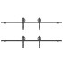 Kit de herrajes para puertas correderas acero negro 366