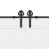 Kit de herrajes para puertas correderas acero negro 366
