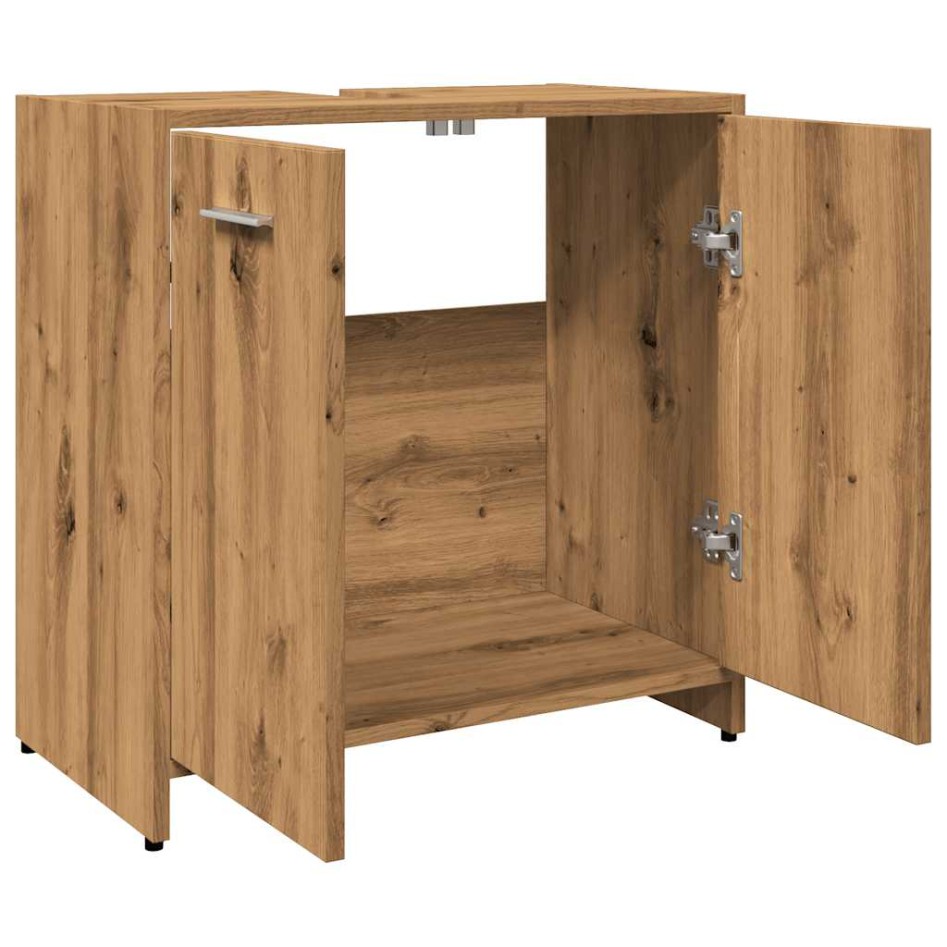 Mueble de lavabo de baño madera roble artisan 60x33x60