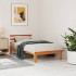 Estructura de cama sin colchón madera maciza marrón 90x190
