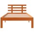 Estructura de cama sin colchón madera maciza marrón 90x190