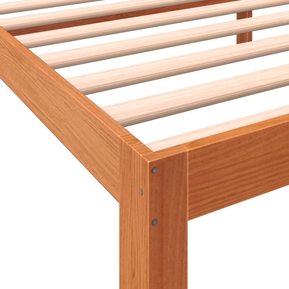 Estructura de cama sin colchón madera maciza marrón 90x190