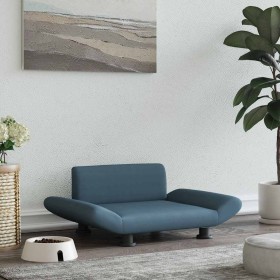 Cama para perros de tela gris oscuro 70x45x28