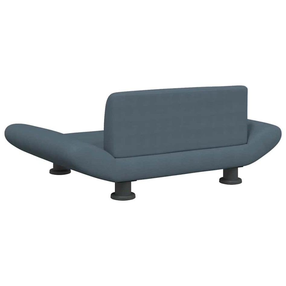 Cama para perros de tela gris oscuro 70x45x28