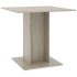 Mesa de comedor de madera contrachapada color roble 80x80x75