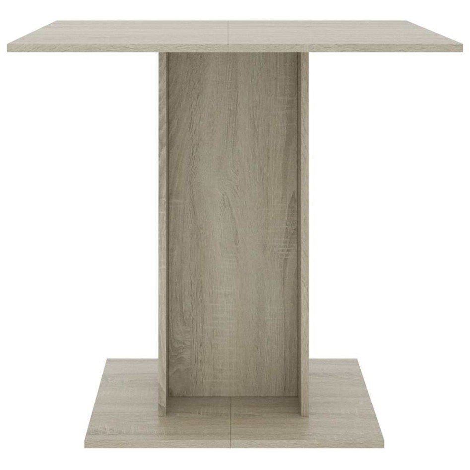 Mesa de comedor de madera contrachapada color roble 80x80x75