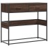 Mesa consola madera de ingeniería marrón roble 90x35x80